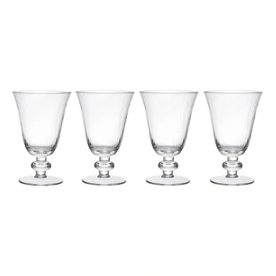 Image of MIKASA Salerno Crystal Wine Glasses, 260ml, Set of 4 Lead Free, Clear Fine Glasses with Short Stem and Wide Rim Dishwasher Safe