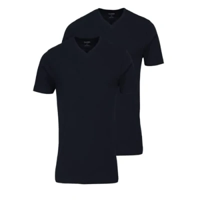 Image of OLYMP T Shirt Double Pack V Neck White, Black, L