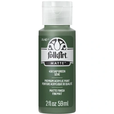 Image of FolkArt Acrylic Paint in Assorted Colors (2 Ounce), 458 Sap Green, 2 Fl Oz (Pack of 1)