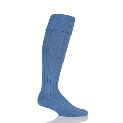 Image of 1 Pair Cornflower Birkdale Cotton Cushioned Knee High Golf Socks Men&#039;s 7 11 Mens Glenmuir