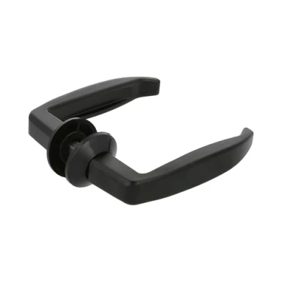 Image of Amig Aluminium Window Handle Model 45 Ergonomic Design 105 x 40 mm for Interior and Exterior Doors Resistant to Rust Corrosion Black colour 55/70 Door Width