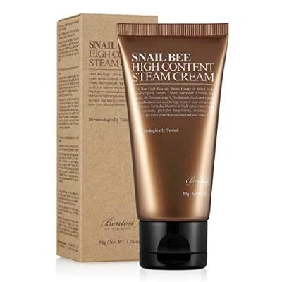 Image of BENTON Snail Bee High content Steam Cream 50g (1.76 oz.) Contains Secretion Filtrate, Venom, Hyaluronic Acid, Intensive Moisturizing &amp; Anti Wrinkle Effect