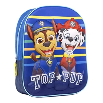 Image of CERDÁ LIFE&#039;S LITTLE MOMENTS Boy&#039;s Nursery Backpack with 3D Illustration by Paw Patrol Preschool Bag Single Pocket for 3 6 Year Old Children, Blue, 25.0 x 31.0 10.0 cm