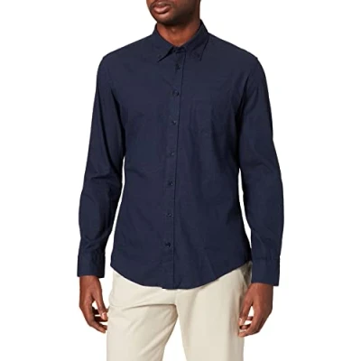 Image of Seidensticker Men&#039;s Slim Fit Langarm Twill Shirt, Dunkelblau, S