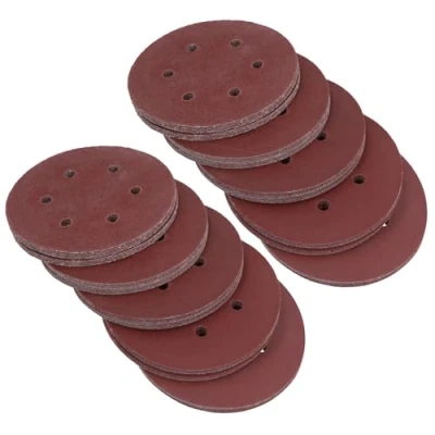 Image of 150mm Mixed Grit Hook and Loop Sanding Discs for DA Orbital Sanders 100pk