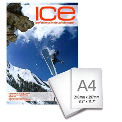 Image of Ice Fine Art Textured Glossy A4 Inkjet Photo Paper 200gsm 25 Sheets