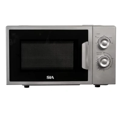 Image of SIA FAM21SI 20L Silver Microwave, Freestanding, Analogue Dials, 700W, 2 Years Parts and Labour Guarantee