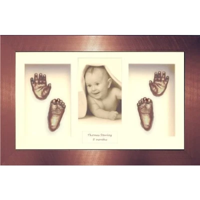 Image of Twins Baby Hands Feet Casting Kit Set/Bronze Frame &amp; Casts by BabyRice