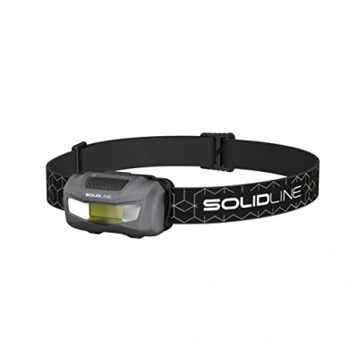 Image of Solidline SH1, Super Bright LED Headlamp, Everyday Light with Gesture Control, Two Brightness Levels, 110 Lumens, 15 m Beam Range, 2 Hours Lighting Time, AAA Batteries (Included), Pack of 1