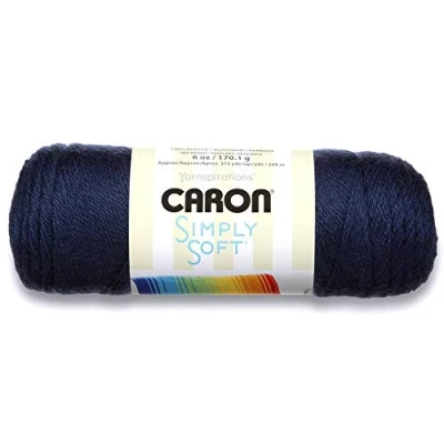 Image of Caron Simply Soft Acrylic Aran Knitting Wool Yarn 170g 9711 Dark Country Blue