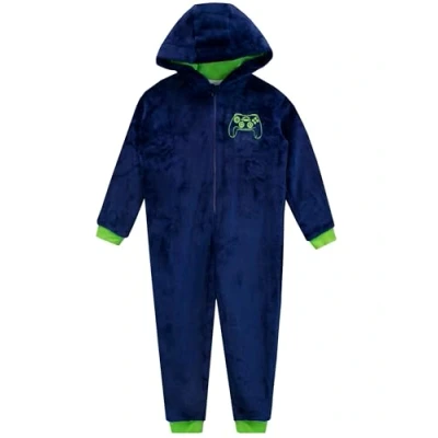 Image of Harry Bear Boys Onesie Gaming Blue 6 7 Years