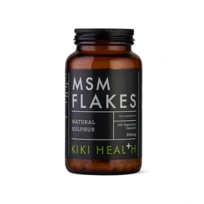 Image of KIKI Health Natural MSM Flakes Minerals Capsules Pure Sulphur for Joints, Skin, Hair &amp; Nails Gluten Free Allergen Supplements No Additives Easy Formulation 100 Count