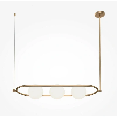 Image of Maytoni Erich Modern 3 Light Globe Pendant Ceiling Brass E14