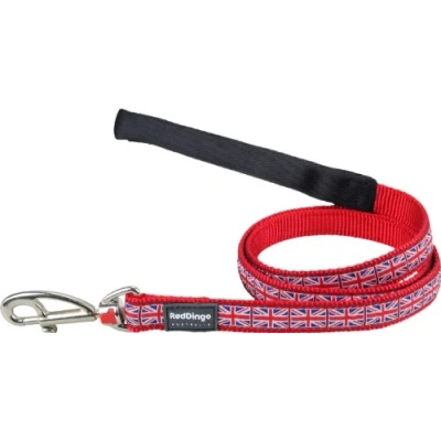 Image of Red Dingo Designer Dog Lead, Union Jack (20mm x 1.2m) M