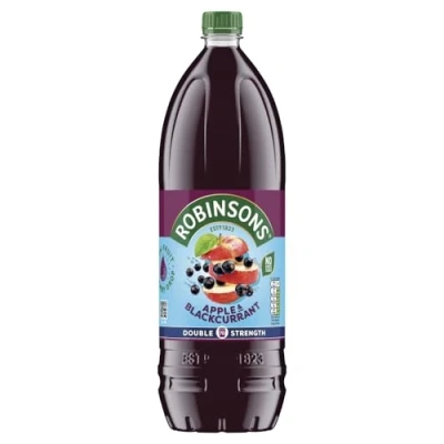 Image of Robinsons Double Strength Apple &amp; Blackcurrant No Added Sugar Squash 1.75L