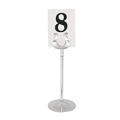 Image of Olympia Table Number Stand Holder with Heavy Base Made of Stainless Steel 205mm