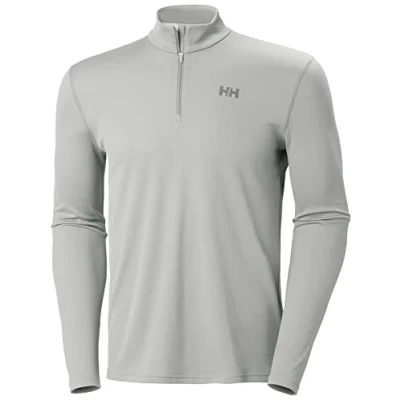 Image of Helly Hansen Men&#039;s Hh Lifa Active Solen 1/2 Zip Shirt, Grey Fog, XXL UK