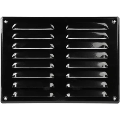 Image of 10&quot; x 7.5&quot; Inch / 260 190 mm Black Air Vent Cover Quality Steel Return Grilles for Ceiling and Sidewall HVAC with Insect Protection Screen (10.23&#039;&#039;x7.48&#039;&#039; Inch, Black)