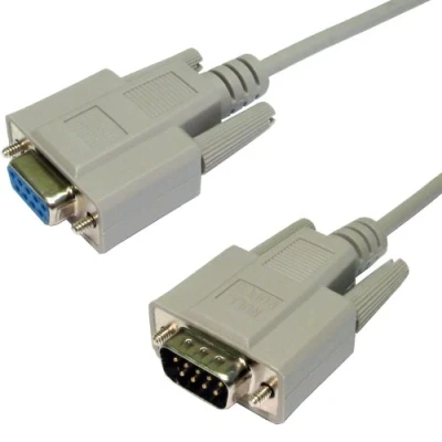 Image of kenable Serial RS232 Null Modem Cable DB9F to DB9M 9 pin 2m [2 metres]