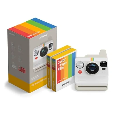 Image of Polaroid NOW Gen3 Instant Camera + Color Film Bundle (16 photos) White (6561)