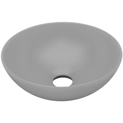 Image of vidaXL Bathroom Sink Ceramic Light Grey Round