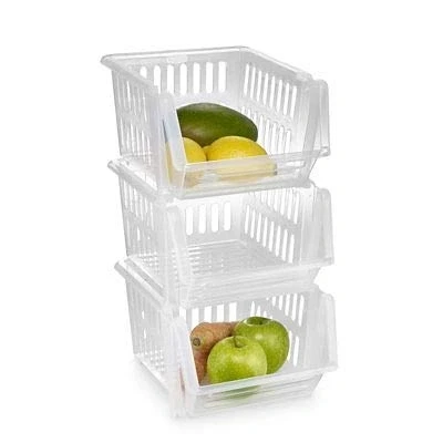 Image of Lakeland Stackable Storage Baskets Set of 3