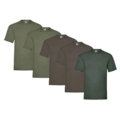 Image of Fruit of the Loom Pack 5 T Shirts, Screen Star, Full Cut Colour Set, XXL