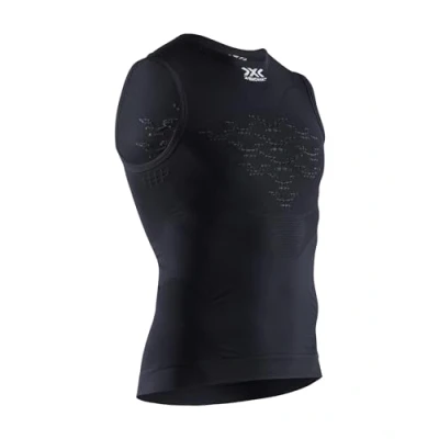 Image of X BIONIC Men Energizer 4.0 Light Singlet T shirt Opal Black/Arctic White, 2X Large