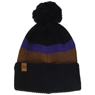 Image of Buff Knitted Hat Elon Unisex One Size Black