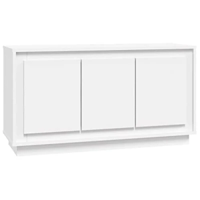 Image of vidaXL Sideboard, Cabinet Cupboard Storage Cabinet, Home Organiser Living Room Sideboard Side Modern Style, White Engineered Wood