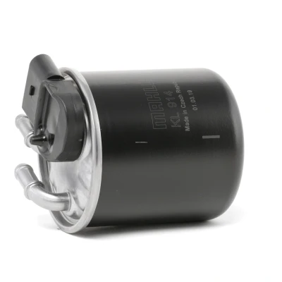 Image of 72352816 Fuel filter MAHLE ORIGINAL KL 914 In Line Filter, with heating 10mm 8,0mm MERCEDES BENZ: Sprinter 3.5 T Van, Vito Tourer, Viano