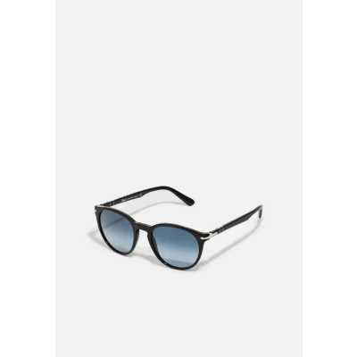 Image of Persol Unisex Sunglasses, Size: 52, Black/blue