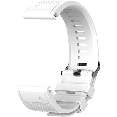 Image of Fleshy Leaf 26mm Silicone Band Compatible for Garmin Fenix 7X,Fenix 6X,Fenix 6X Pro,Fenix 5X,Fenix 5X Plus/Fenix 3/3 HR,Quick Release Strap Wristband (White)