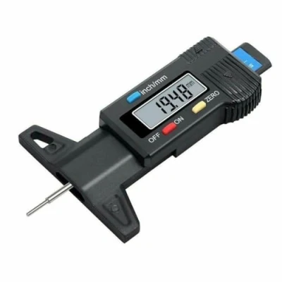 Image of Rynli Digital Tyre Tread Depth Gauge 0 25.4mm / 1Inch Portable Tire Measure with Large LCD Display, Durable Checker, Pressure Checker for Cars, Vans, Trucks, Motorbikes