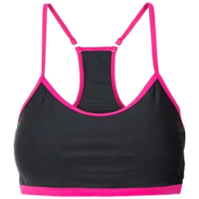 Image of Trespass Women&#039;s Ziena Bikini Top with Racerback Straps and Removable Pads Black, 2X Large