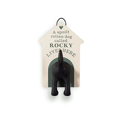 Image of Personalised Dog Lead Hook (Rocky)