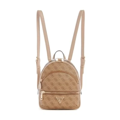 Image of GUESS Women&#039;s Manhattan Backpack, Latte Logo, One Size