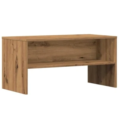 Image of vidaXL TV cabinet modern oak stand with storage 80x40x40 cm engineered wood console for living room/bedroom
