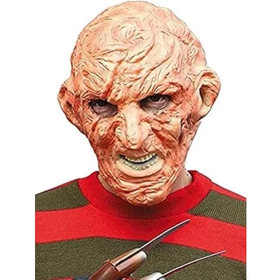 Image of LUXFAB Mens Scary Burnt Man Halloween Face Mask Fancy Dress Costume Outfit Accessory (One Size, Mask)