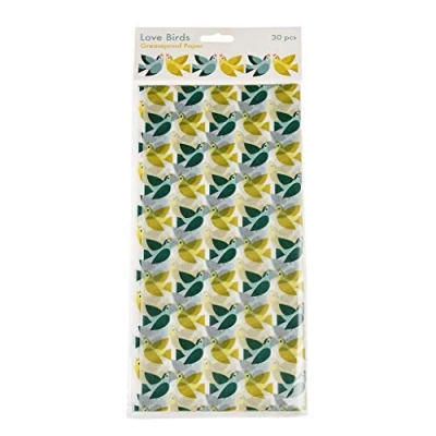 Image of Love Birds Greaseproof Paper (Pack of 30)