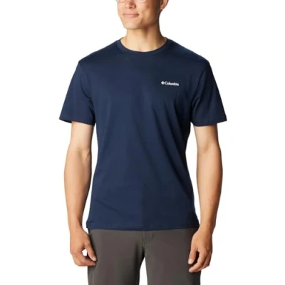 Image of Columbia Basic LOGO Short Sleeve Tshirt, Men&#039;s, Size: XL, Collegiate navy