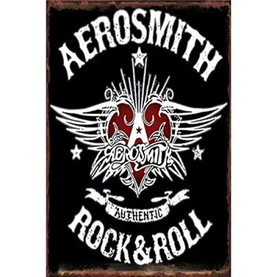 Image of Inga Old Rock Roll Metal Plaque Tin Wall Sign T 8x12 inches
