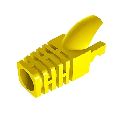 Image of VIVOCH 50 Pcs Cat5 Cat5E Cat6 Strain Relief Boot, RJ45 Plug Connector Cover Modular Network Cap Cable Boots, Yellow
