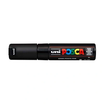 Image of Uni Posca Marker Pen Broad Chisel Tip 8.0mm PC8K Color: Black