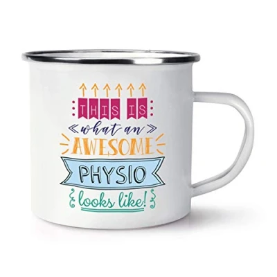 Image of This is What an Awesome Physio Looks Like Enamel Mug Cup