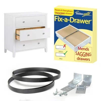 Image of Homemate® Fix A Drawer™ The ULTIMATE drawer protection! Mends sagging, broken, buckled, drooping drawers in minutes! (8 x Drawer™)
