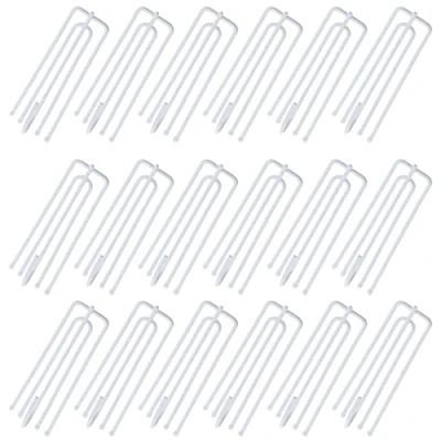 Image of Create idea 60PCS Curtain Hooks Metal Pinch Pleat Header Tape Pins Heavy Duty Deep Prong for Window Door Bathroom White 69.5x23.5 mm
