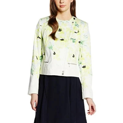 Image of French Connection Women&#039;s Holiday Pop Cot L/S Clrlss Jacket Yellow X Small
