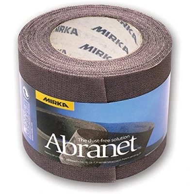 Image of Mirka Abranet abrasive roll with net 75 mm x 10 m Grip / Grit P120 1 for sanding wood, filler, varnish, plastic 545BI001123R