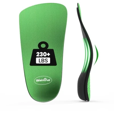 Image of Plantar Fasciitis Arch Support Insoles Welnove 3/4 Pain Relief Orthotics for Tight Shoes,Arch Inserts Over Pronation,Flat Feet and Heel Spur